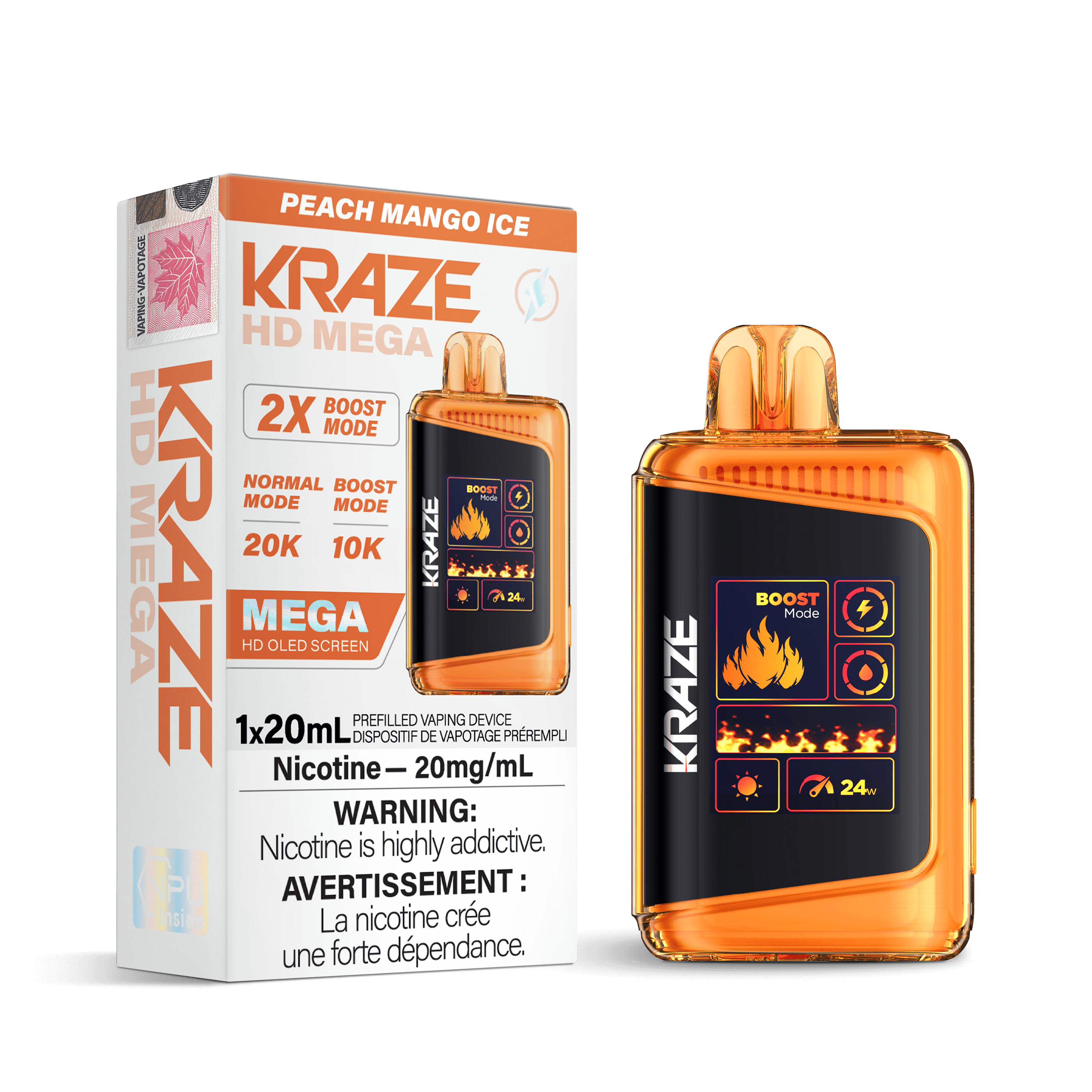 KRAZE HD MEGA - Peach Mango Ice