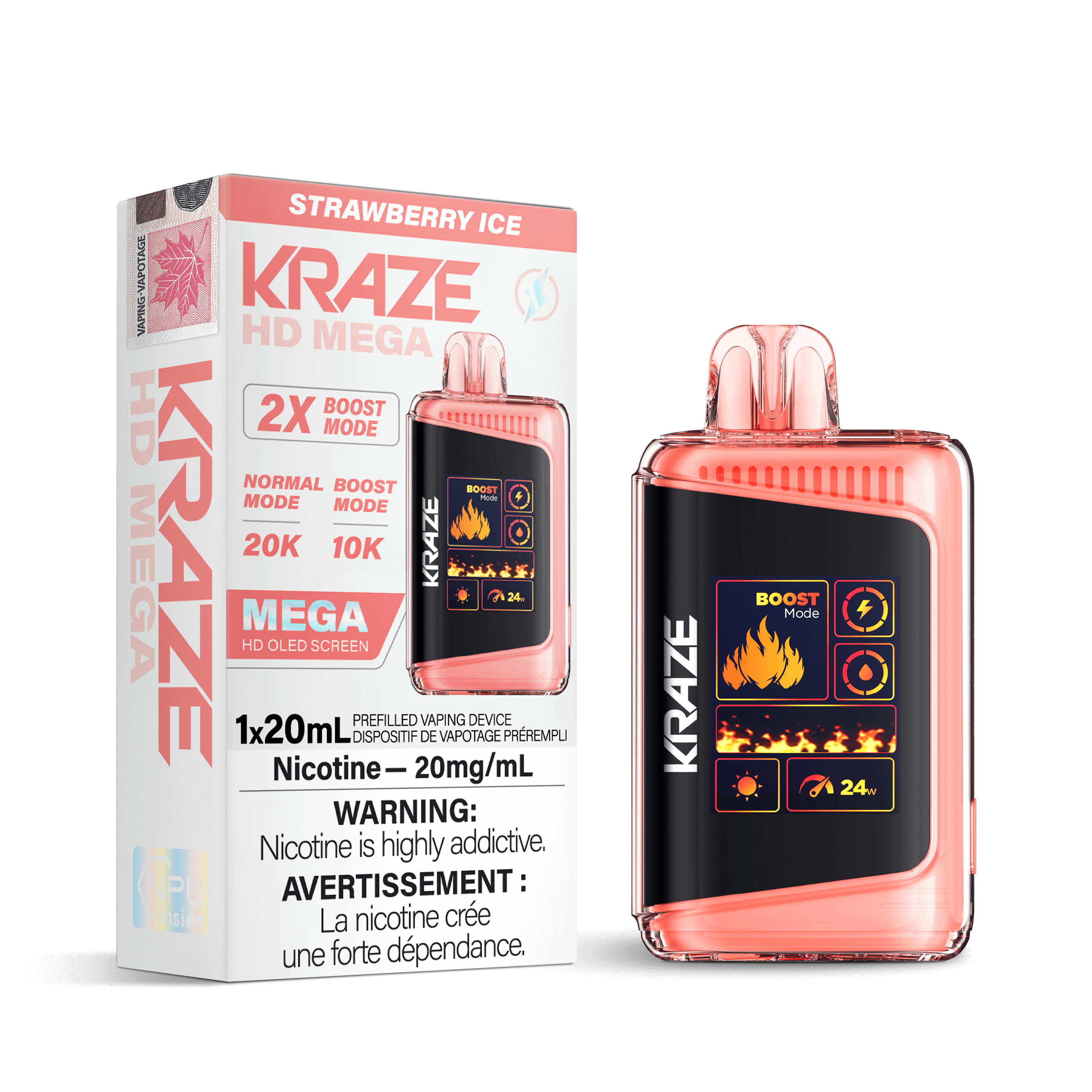 KRAZE HD MEGA - Strawberry Ice