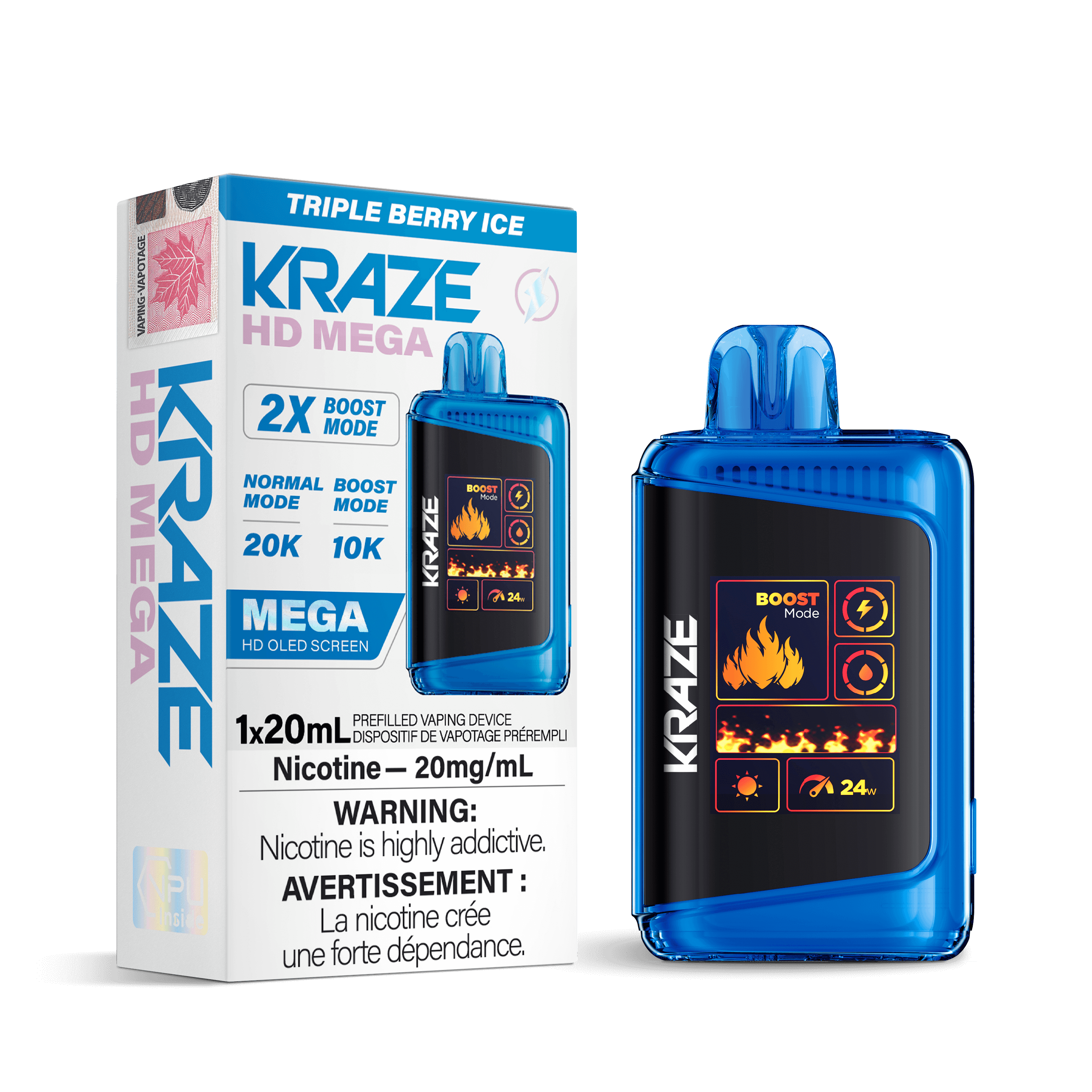 KRAZE HD MEGA -Triple Berry Ice
