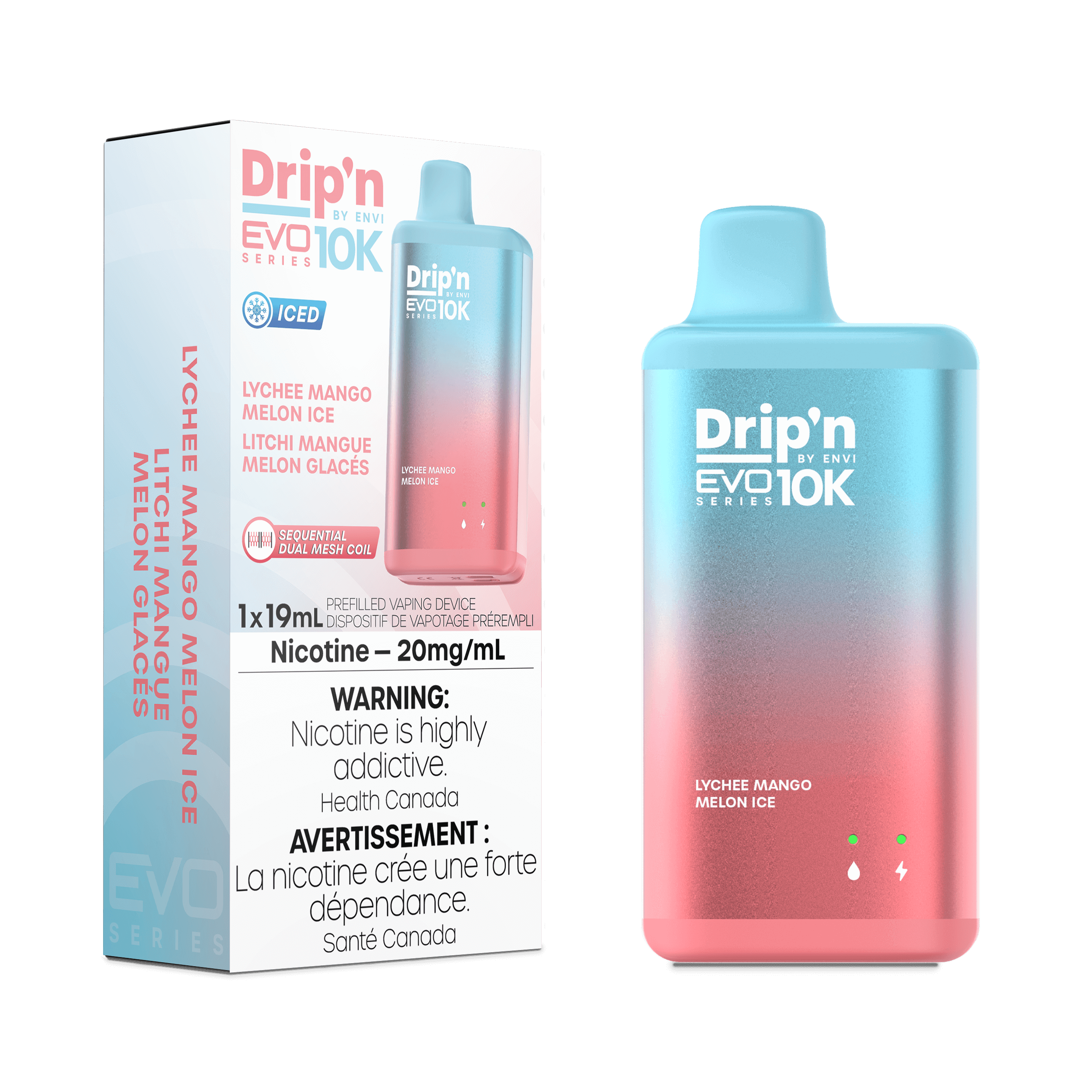 Drip'n EVO 10K - Lychee Mango Melon Ice