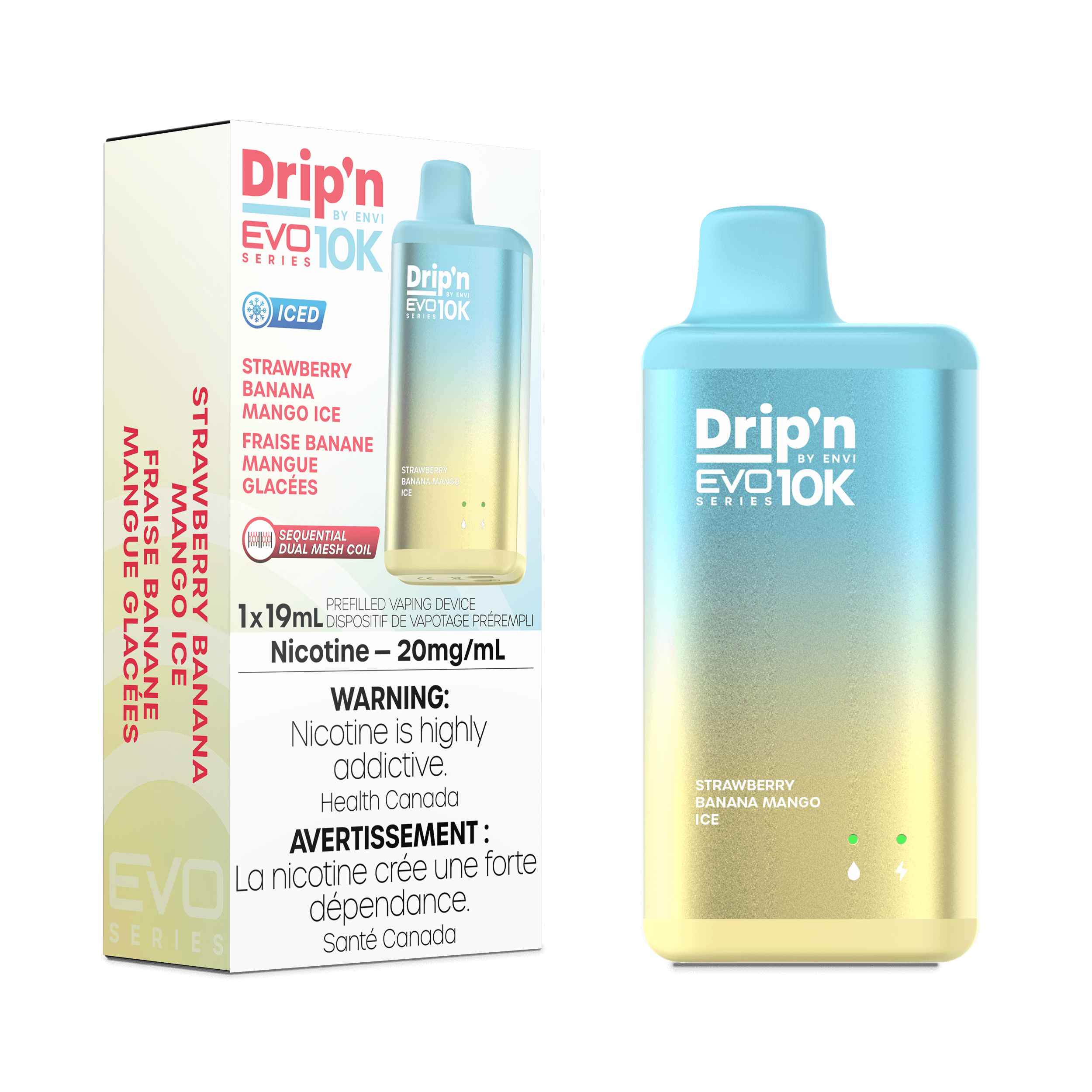 Drip'n 10K - Strawberry Banana Mango Ice