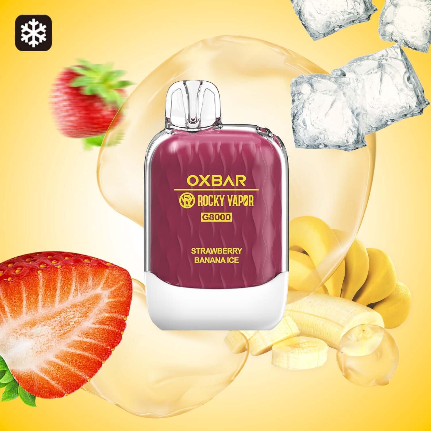 OXBar Rocky Vapor G8000 - Strawberry Banana Ice