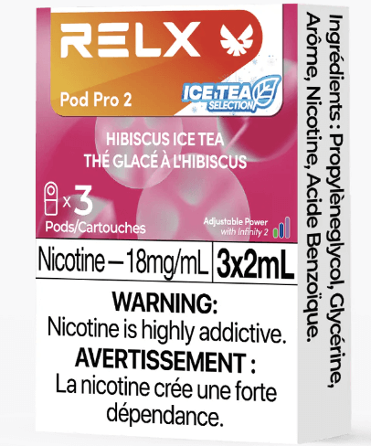 Relx Pod Pro 2-Hibiscus Ice Tea(3 pods) 18mg-excise Relx Pod Pro 2-Hibiscus Ice Tea(3 pods) 18mg-excise