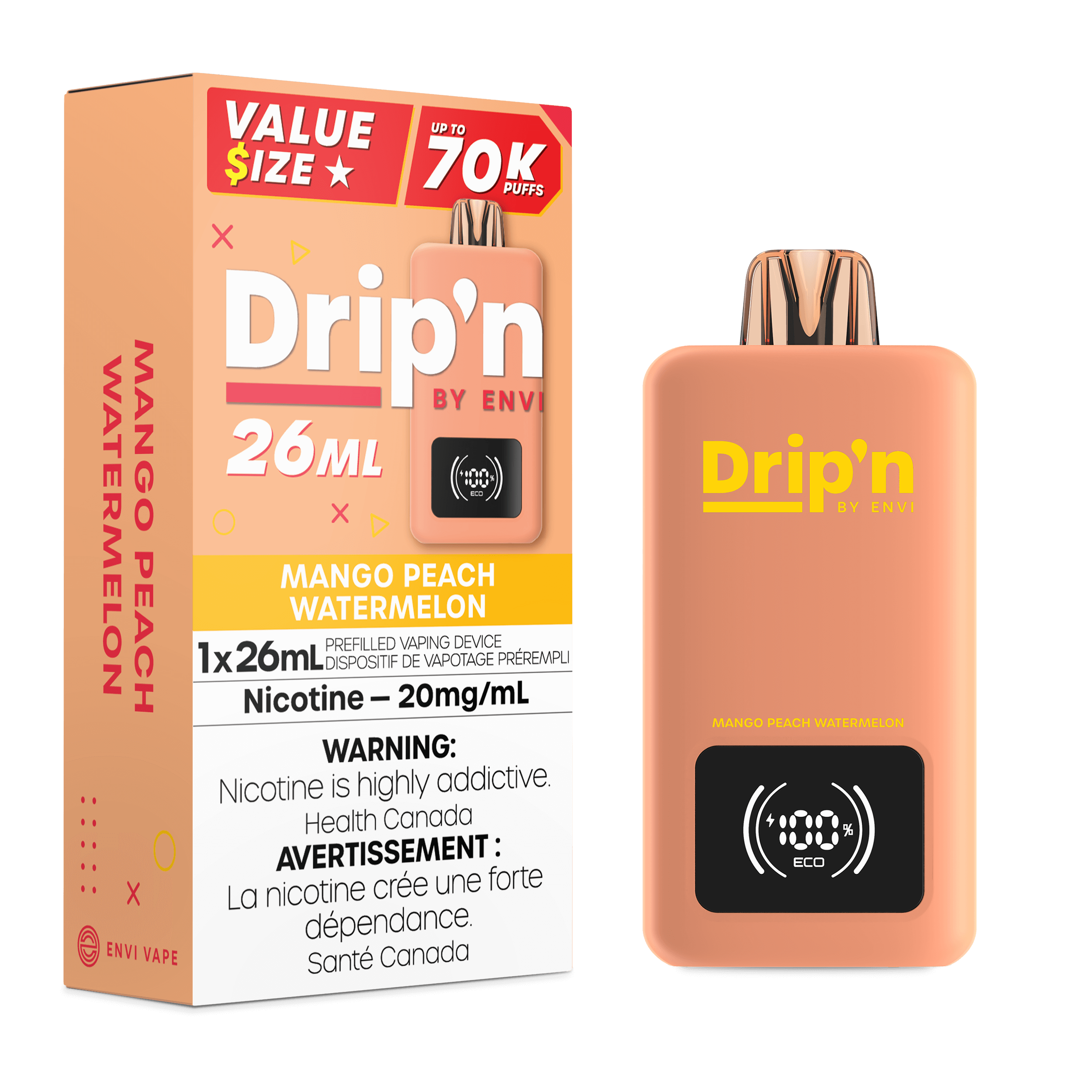 Drip'n by ENVI 26ML Mango Peach Watermelon
