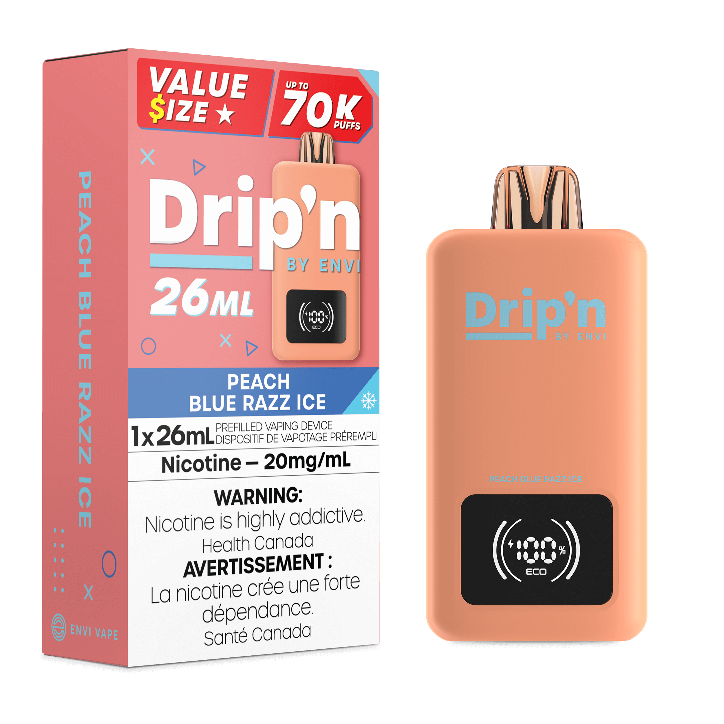 Drip'n by ENVI 26ML -  Peach Blue Razz 20MG [ON]