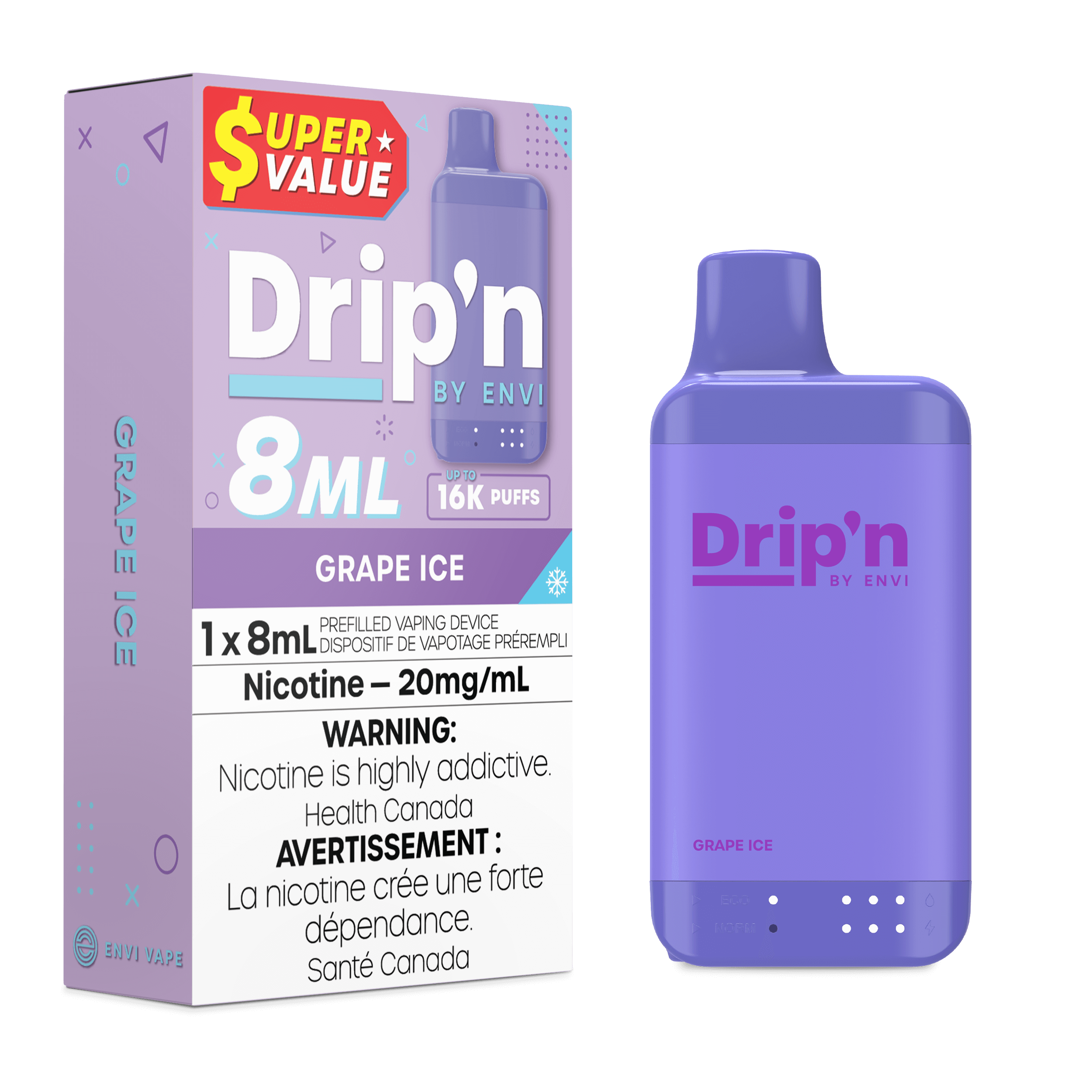 Drip'n by Envi 8ML Grape Ice