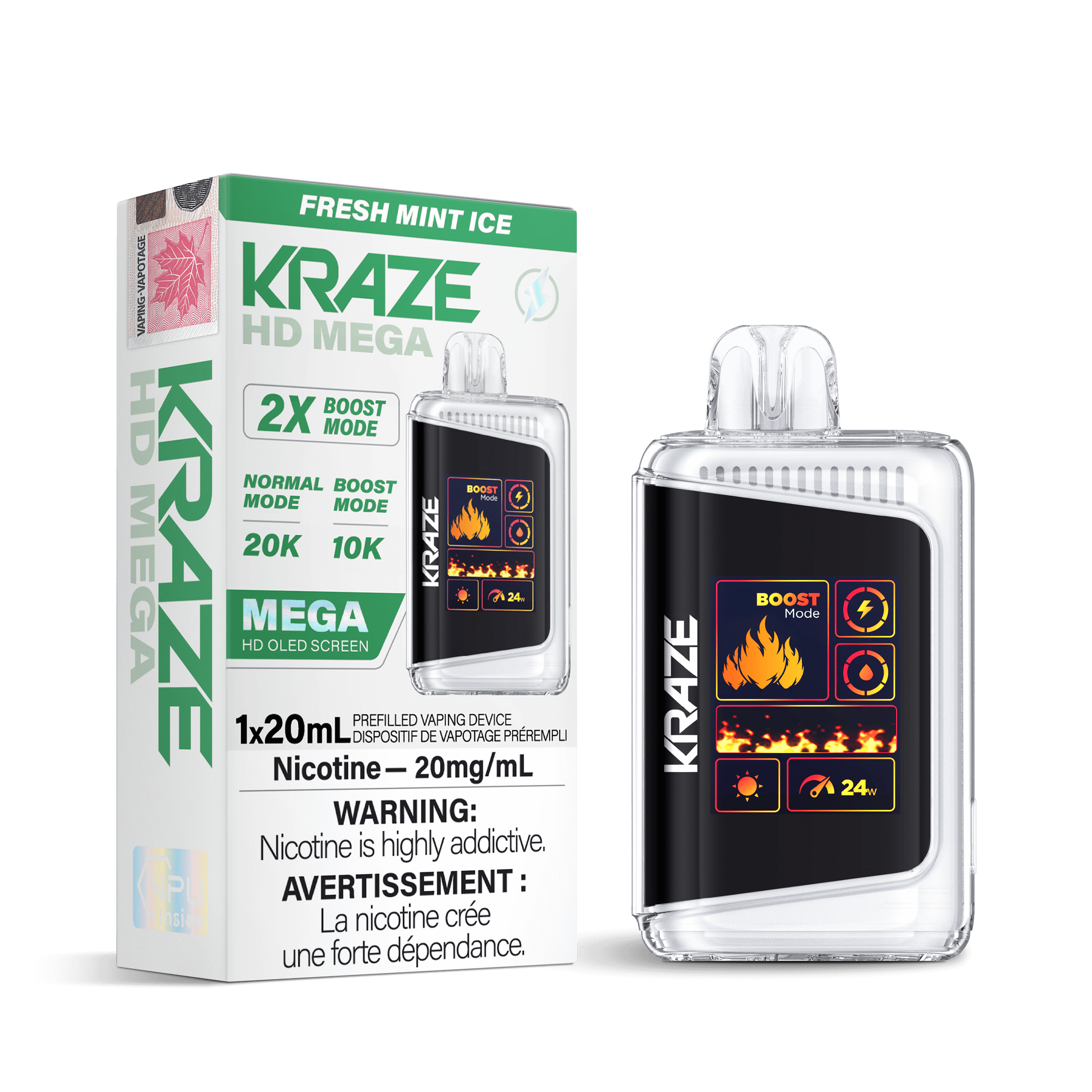KRAZE HD MEGA -Fresh Mint Ice