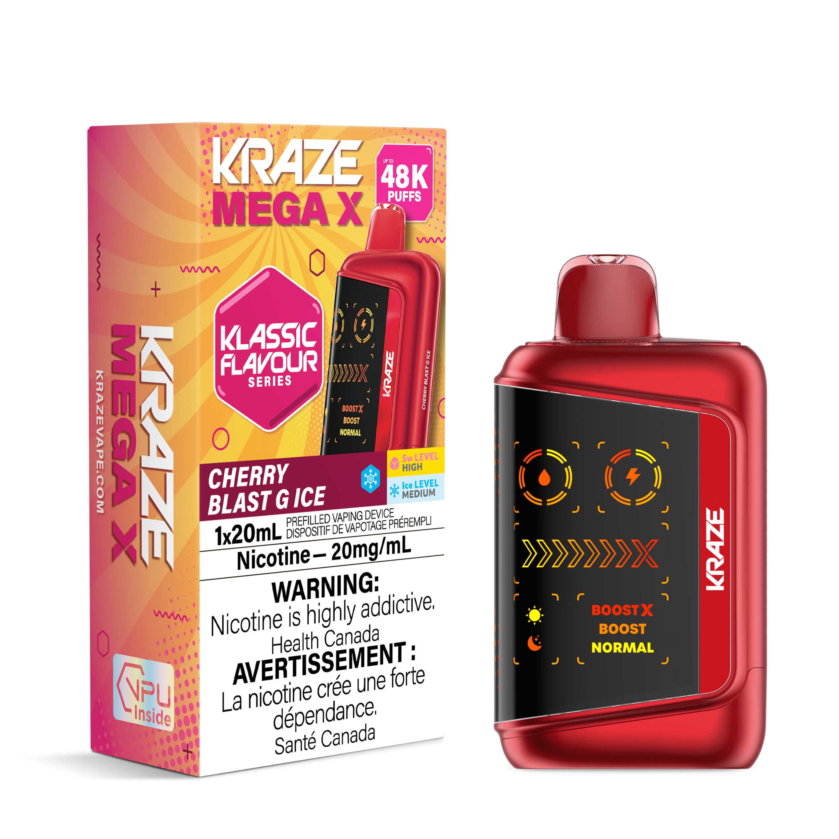 Kraze Mega X Classic - Cherry Blast G Ice