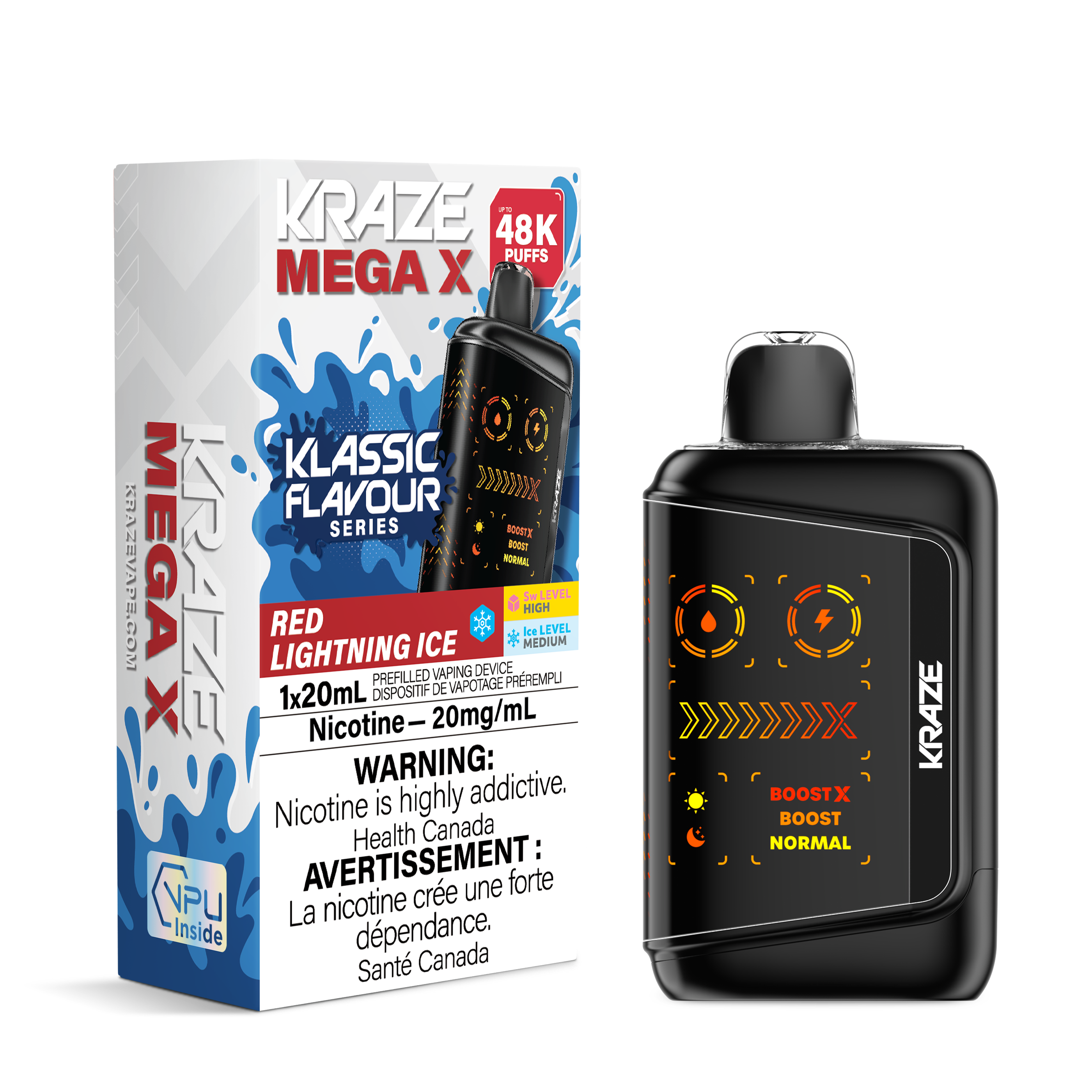 Kraze Mega X Classic - Red Lighting Ice