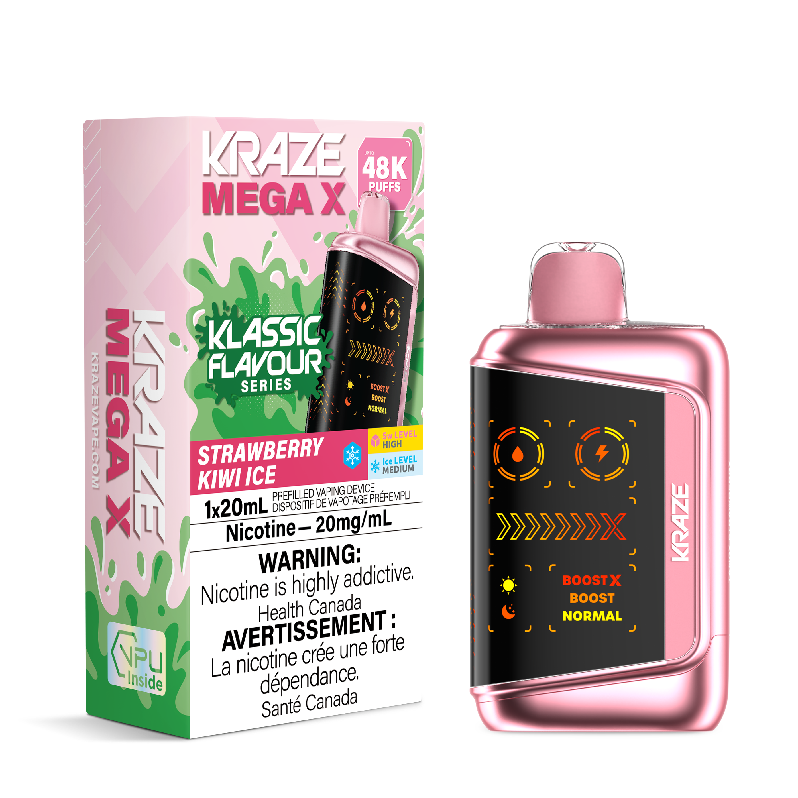 Kraze Mega X Classic - Strawberry Kiwi Ice