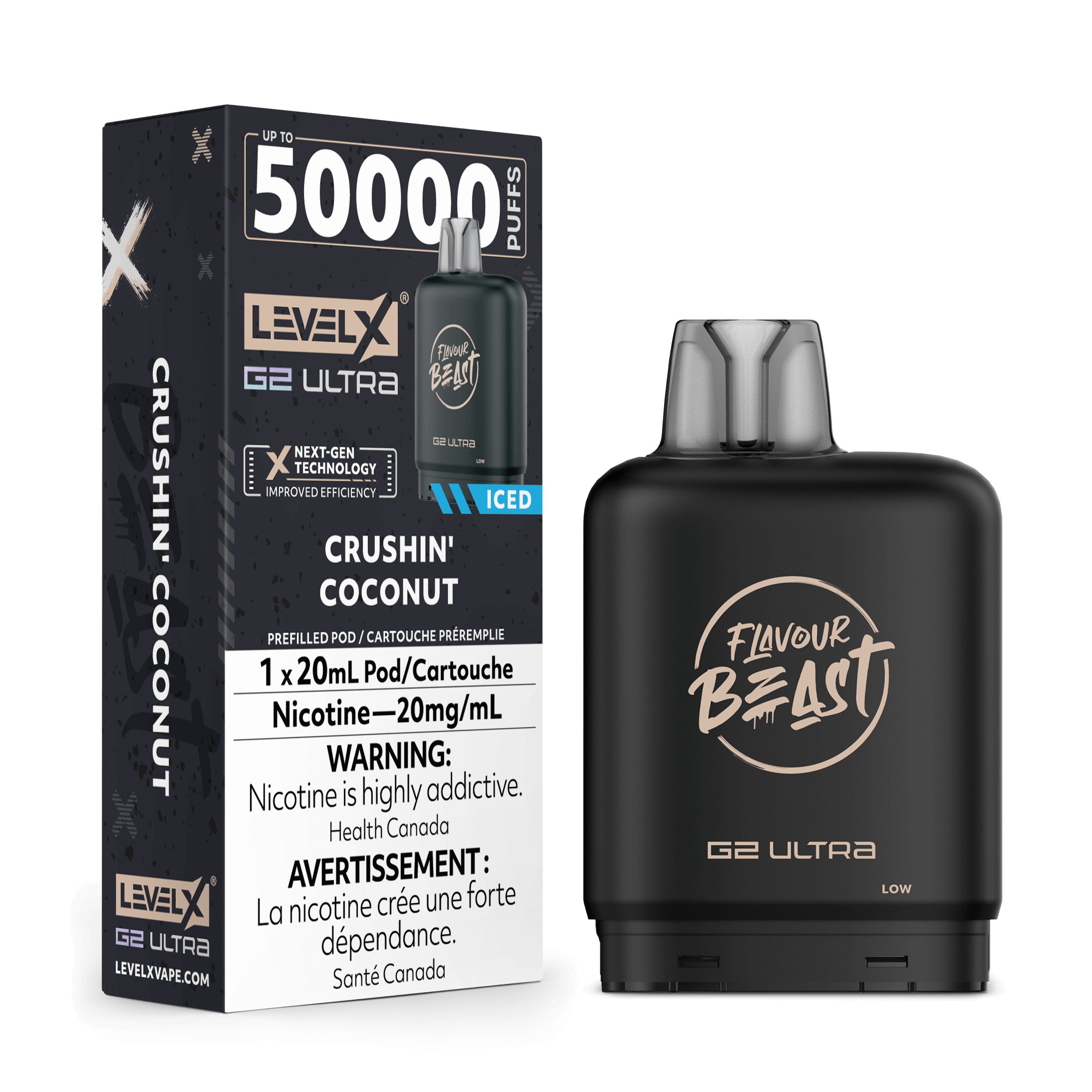 Level X G2 Ultra Pod 20ml - Flavour Beast - Crushin' Coconut
