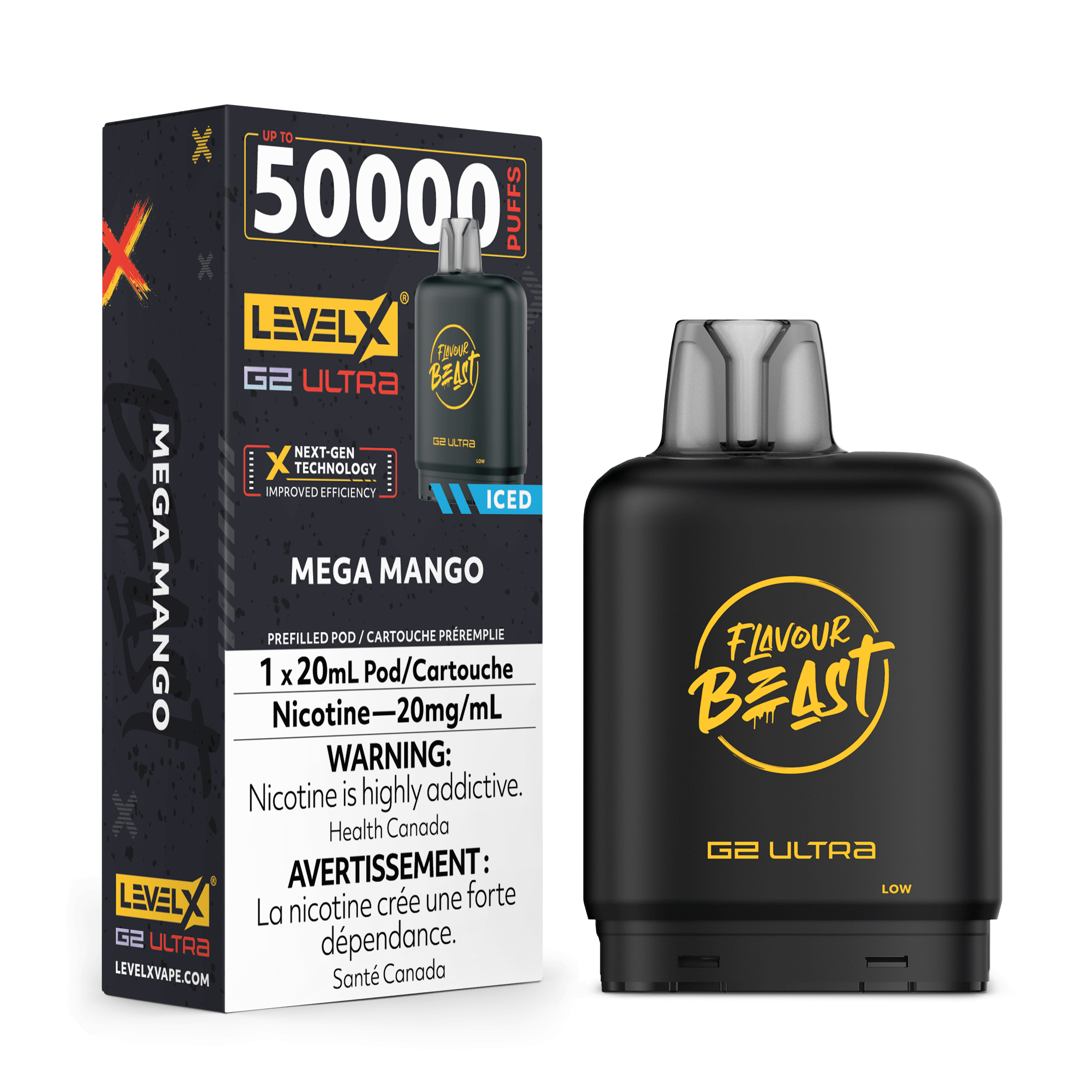 Level X G2 Ultra Pod 20ml - Flavour Beast - Mega Mango