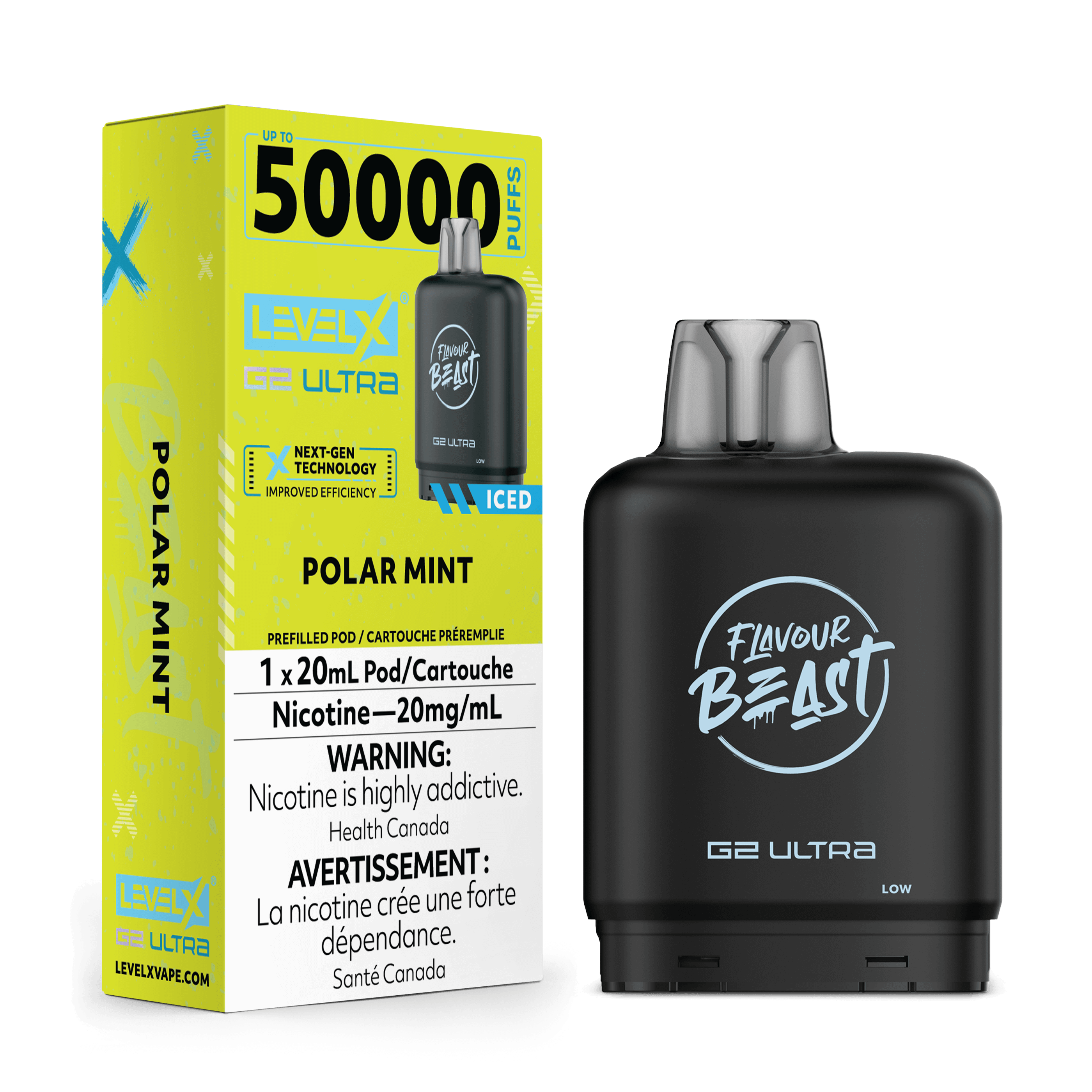 Level X G2 Ultra Pod 20ml - Flavour Beast - Polar Mint