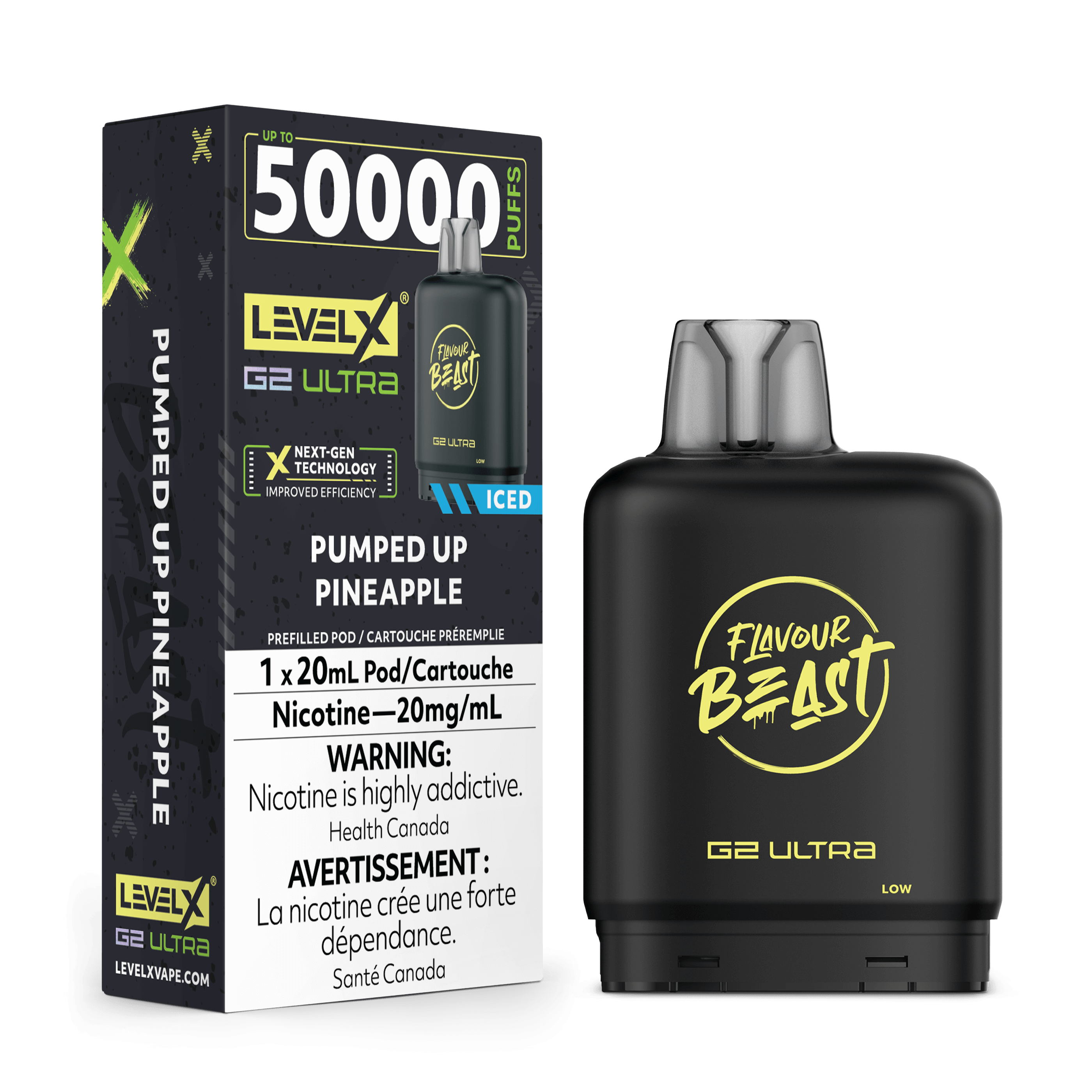 Level X G2 Ultra Pod 20ml - Flavour Beast - Pumped Up Pineapple