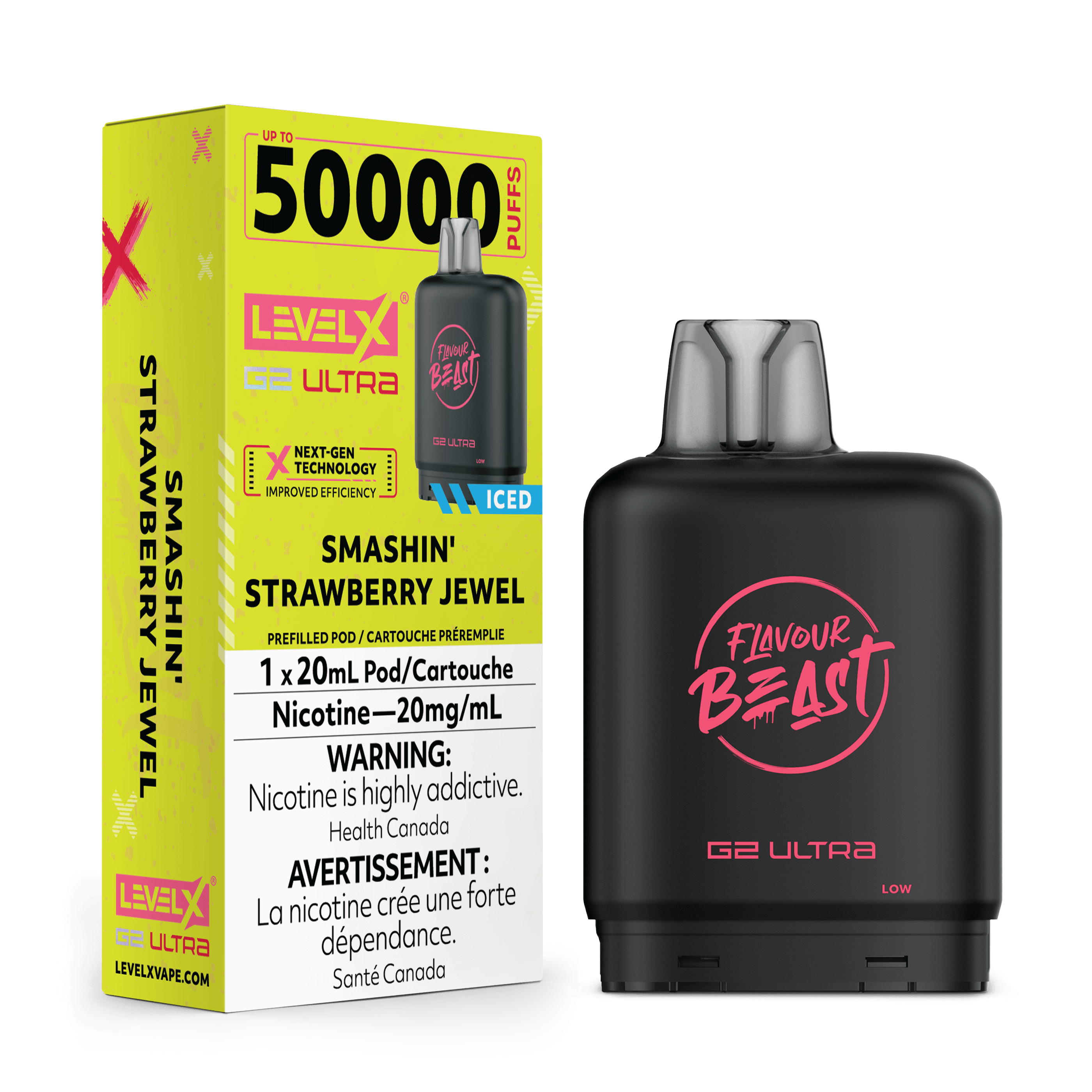 Level X G2 Ultra Pod 20ml - Flavour Beast - Smashin' Strawberry Jewel