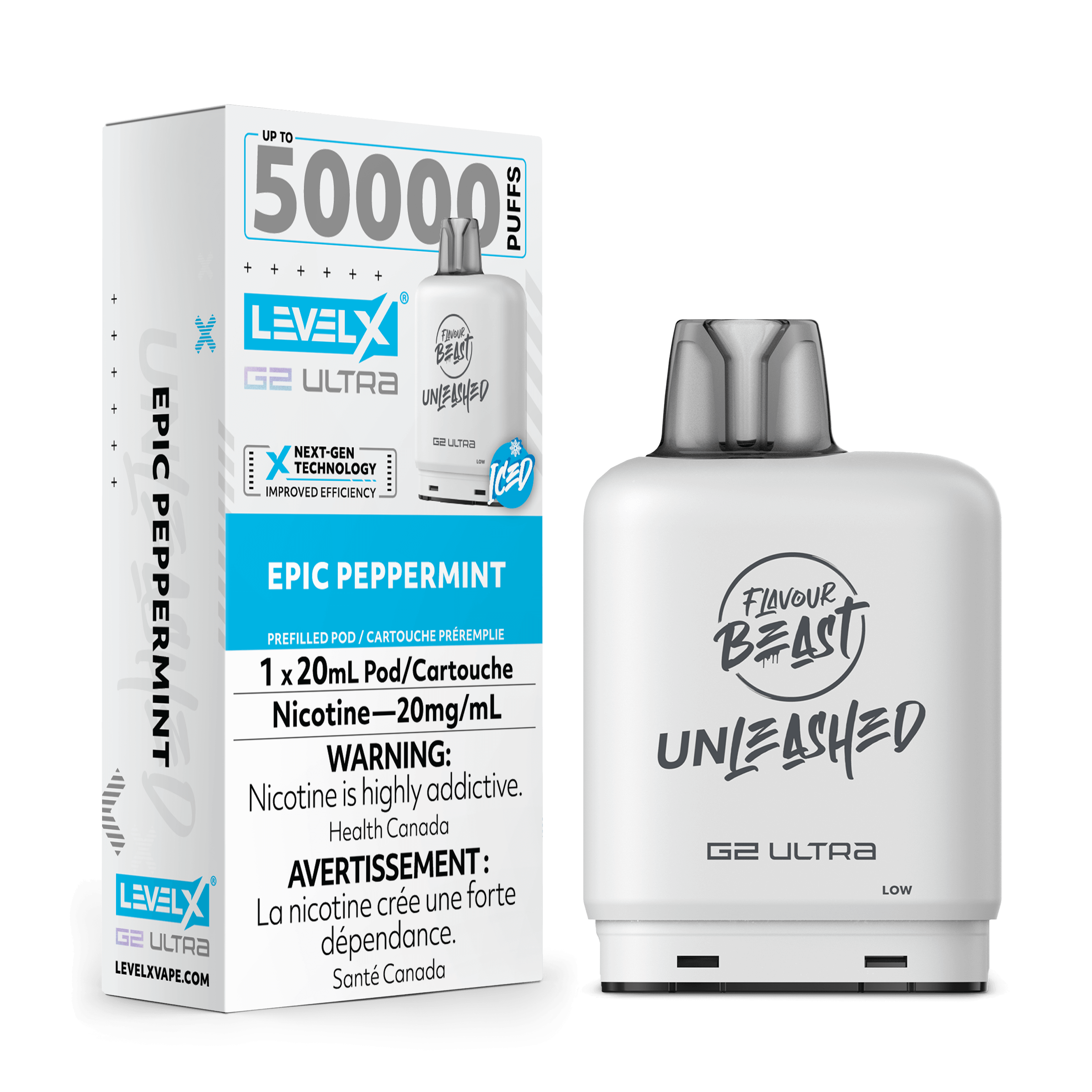 Level X G2 Ultra Pod 20ml - Unleashed - Epic Peppermint [Ontario]