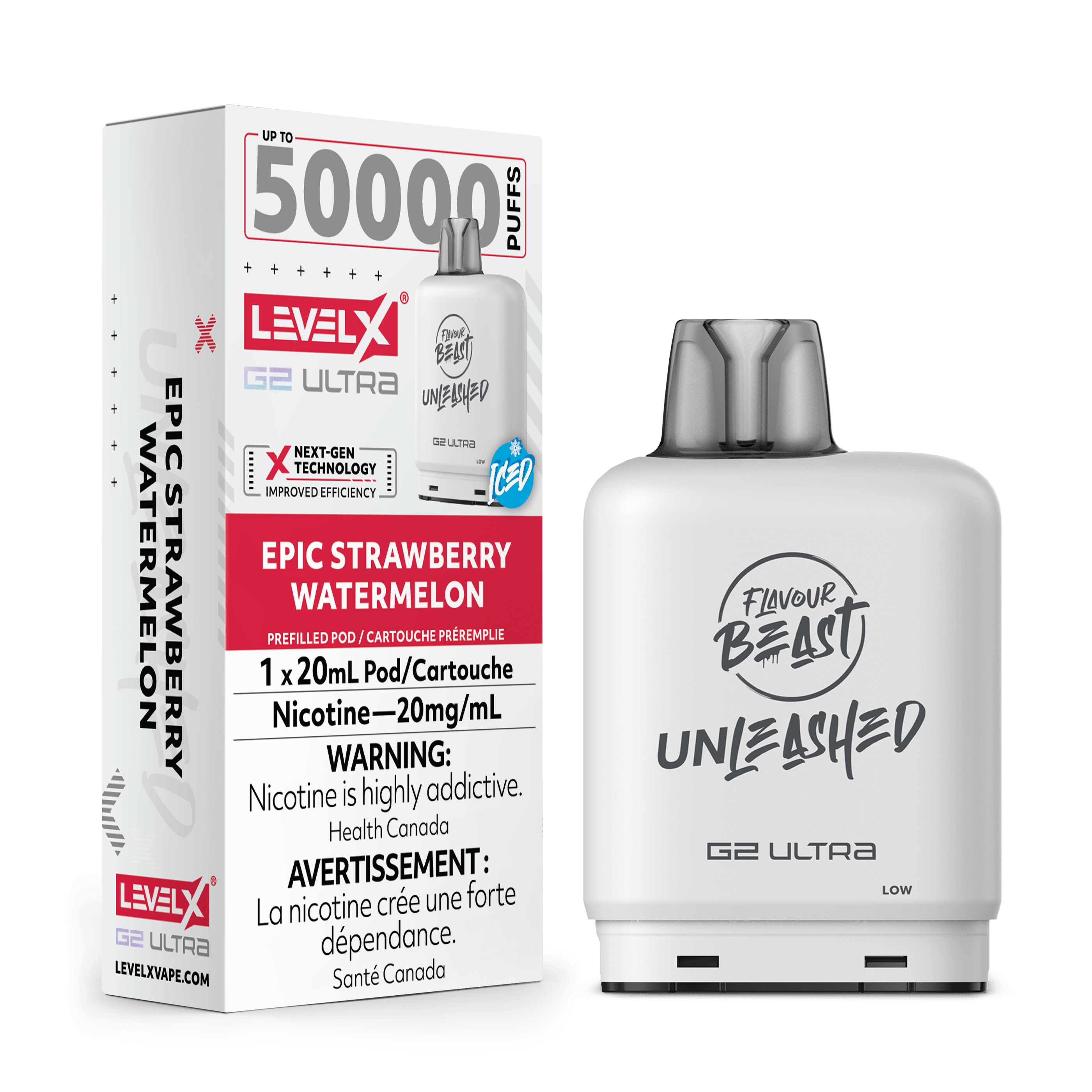 Level X G2 Ultra Pod 20ml - Unleashed - Epic Strawberry Watermelon [Ontario]