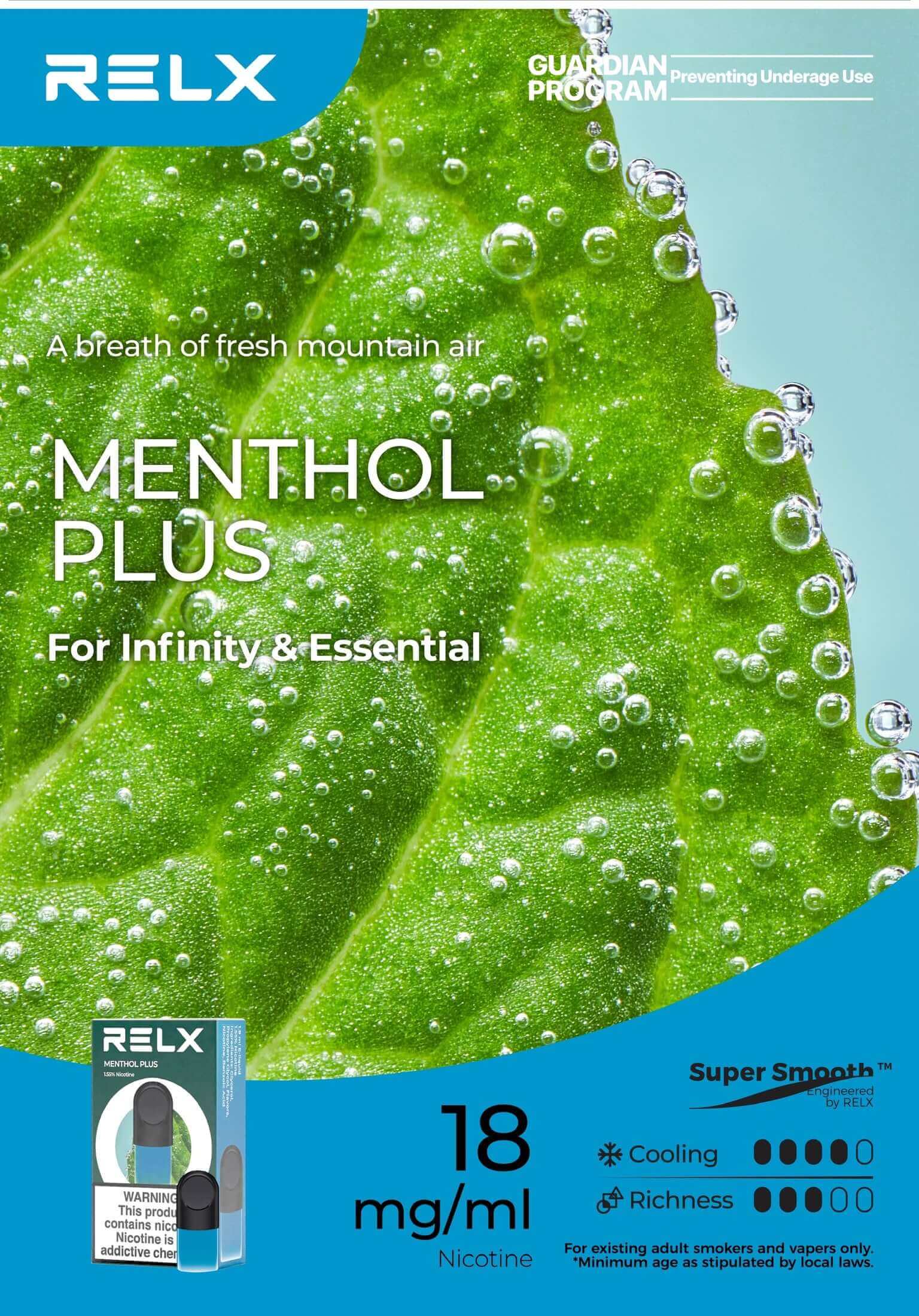 RELX Pods Pro - Menthol Plus