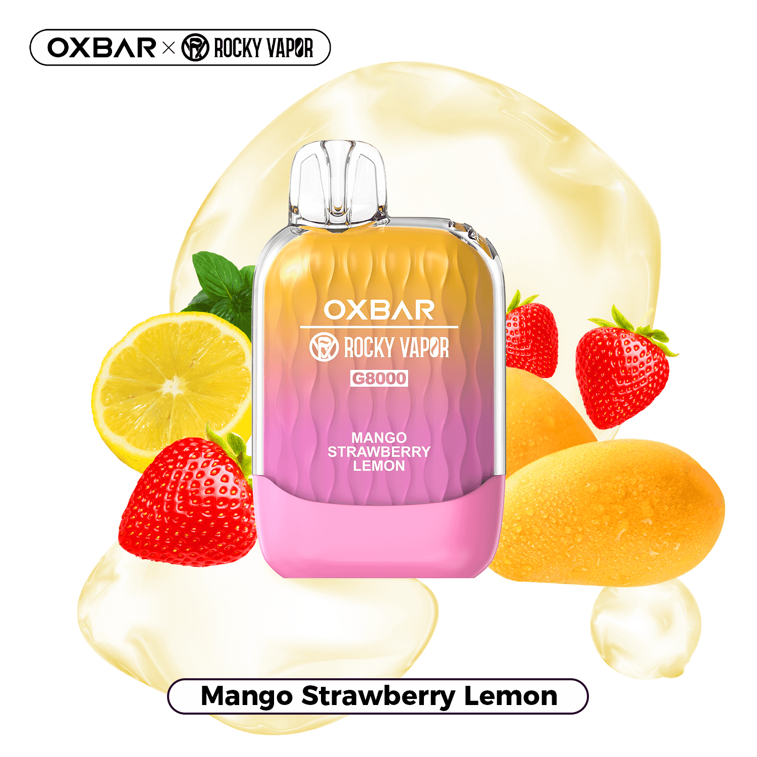 OXBar Rocky Vapor G8000 Mango Strawberry Lemon